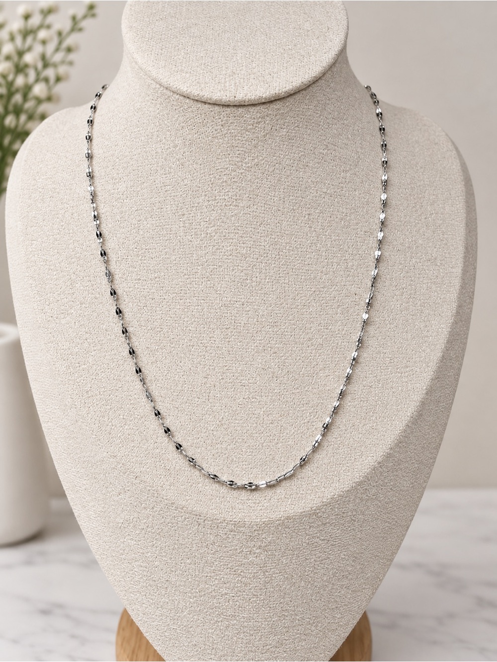 Stainless Steel Chain Necklace - Silver